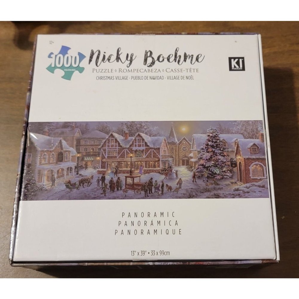 KI Puzzle Nicky Boehme "Christmas Village" Puzzle PANORAMIC 1000 Pieces